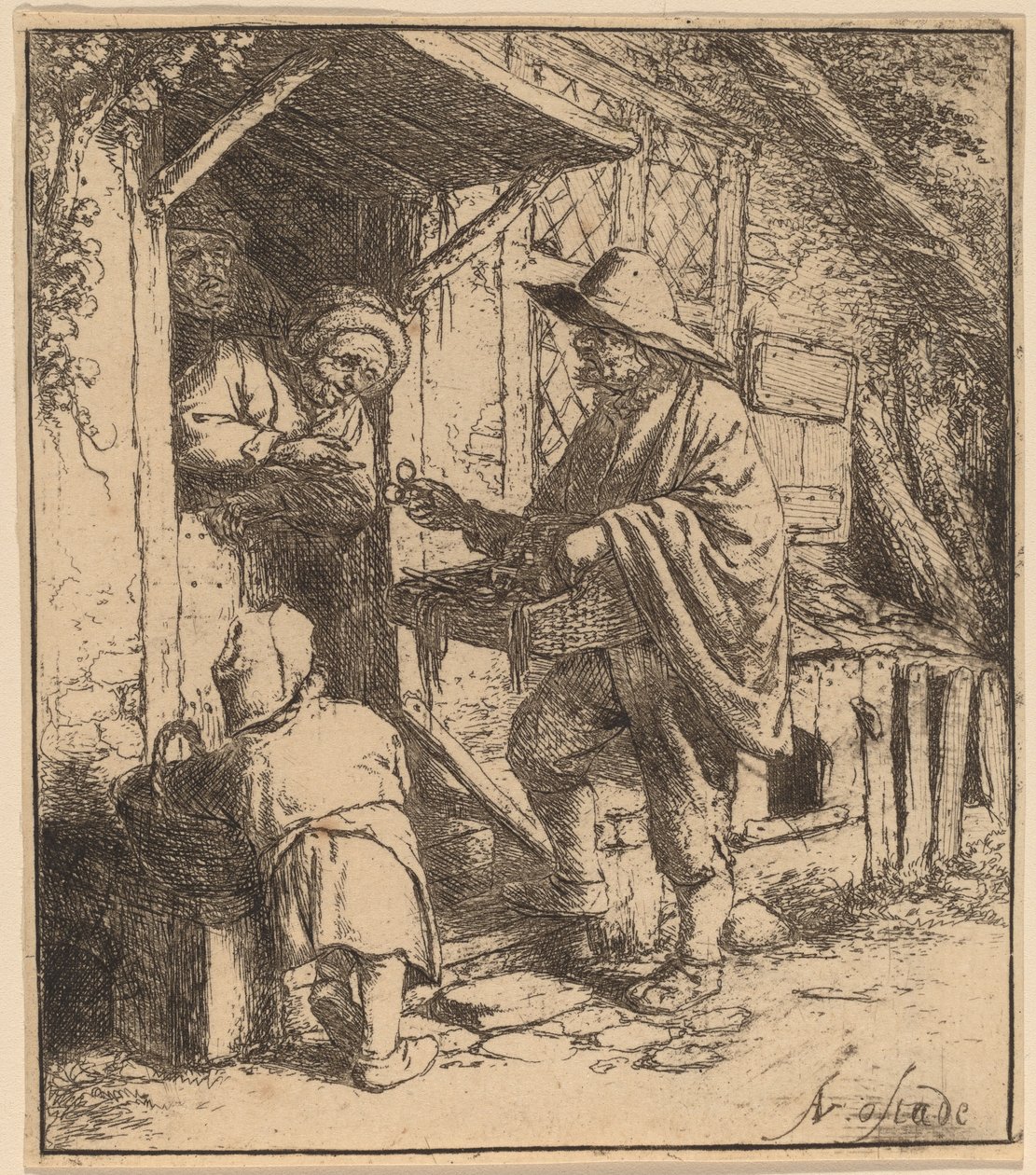 Brillehandler af Adriaen van Ostade