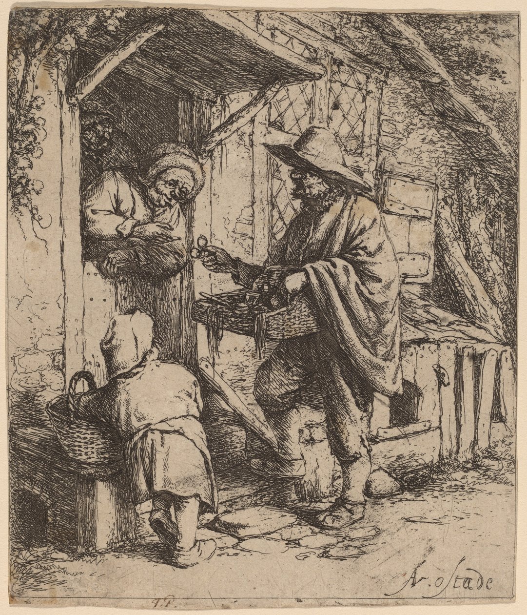 Brillehandler af Adriaen van Ostade