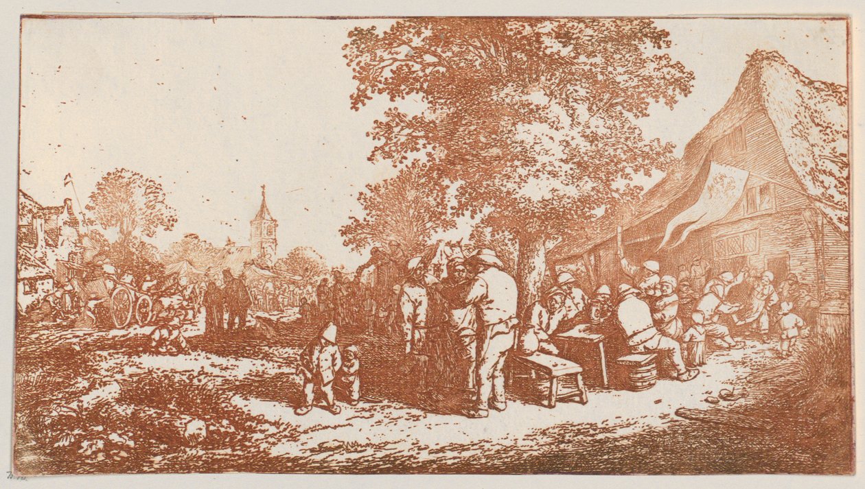 Fest unter dem großen Baum af Adriaen van Ostade