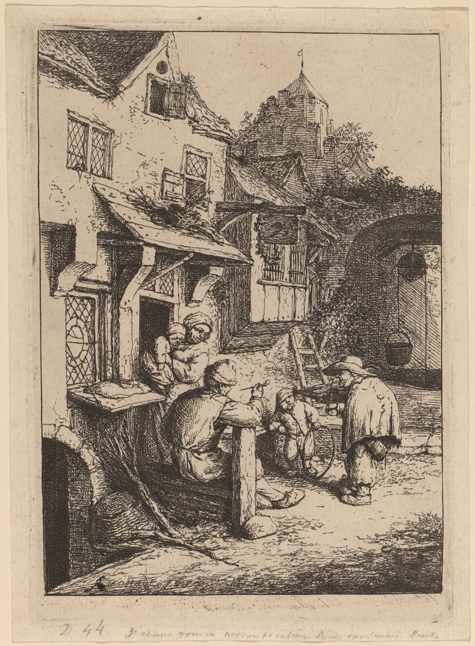 Pukkelrygget spillemand af Adriaen van Ostade
