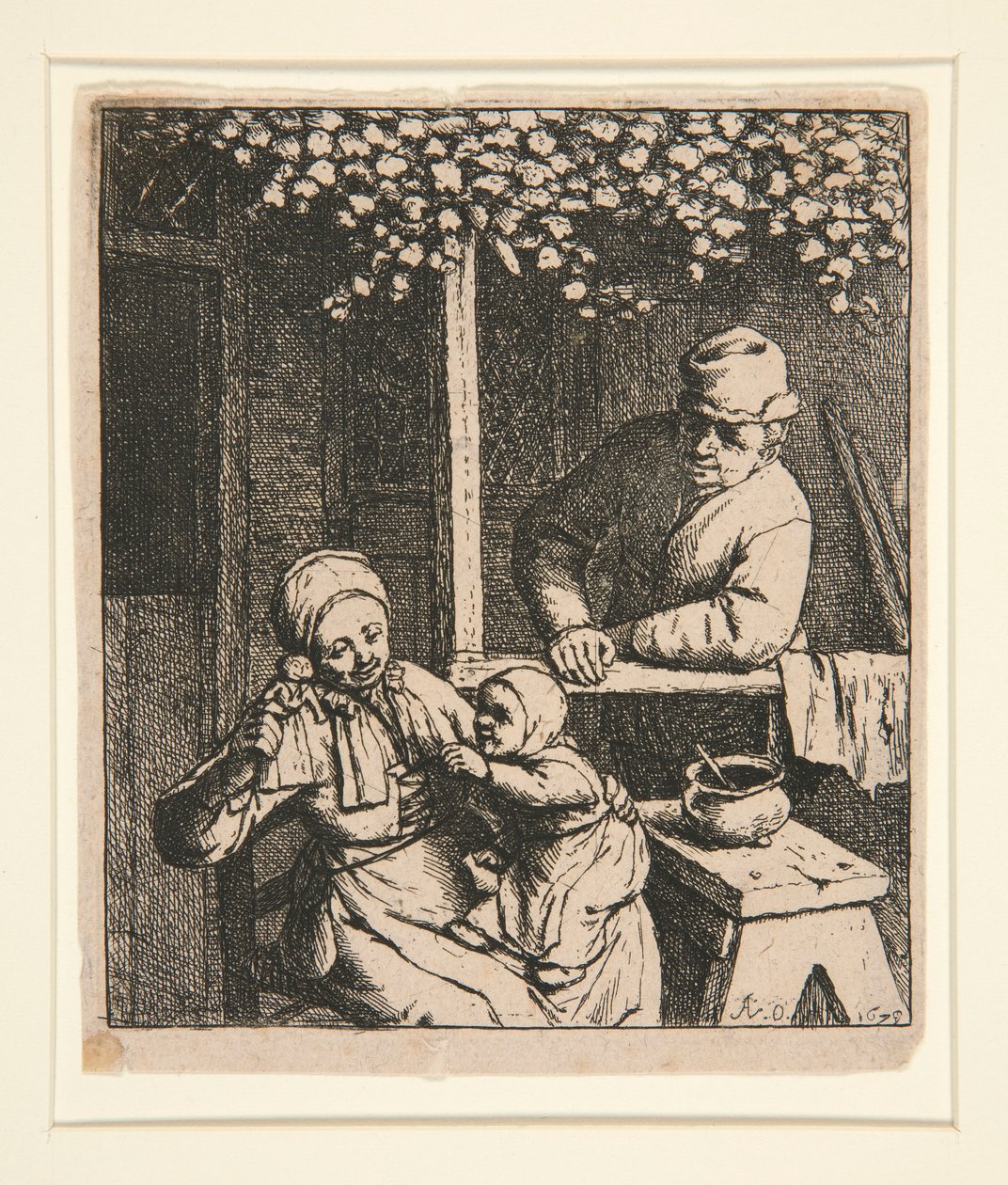 La poupee desire [Kvinde driller barn med dukke] af Adriaen van Ostade