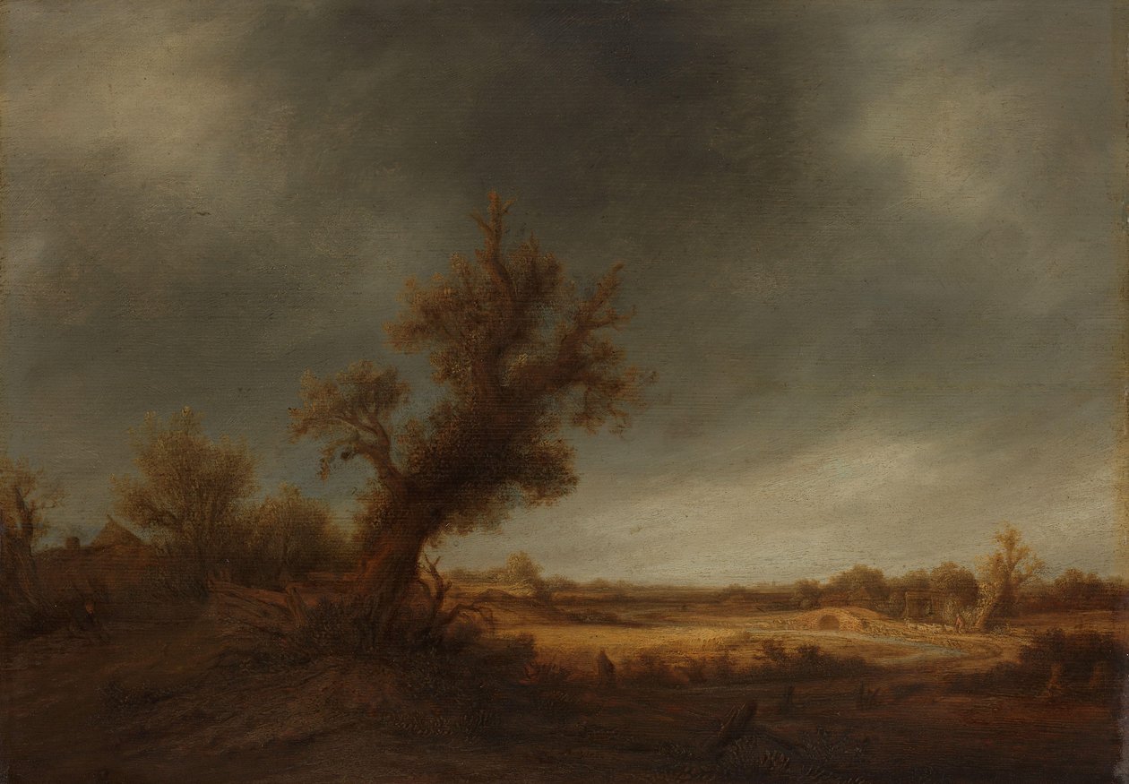 Landskab med en gammel eg Landskab med en gammel eg af Adriaen van Ostade