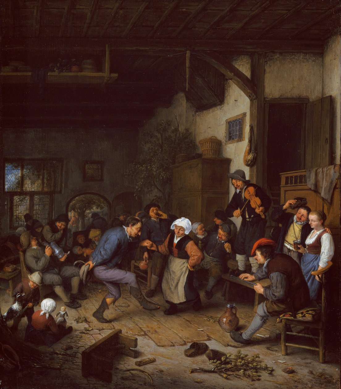 Merrymakers in an Inn, 1674. af Adriaen van Ostade