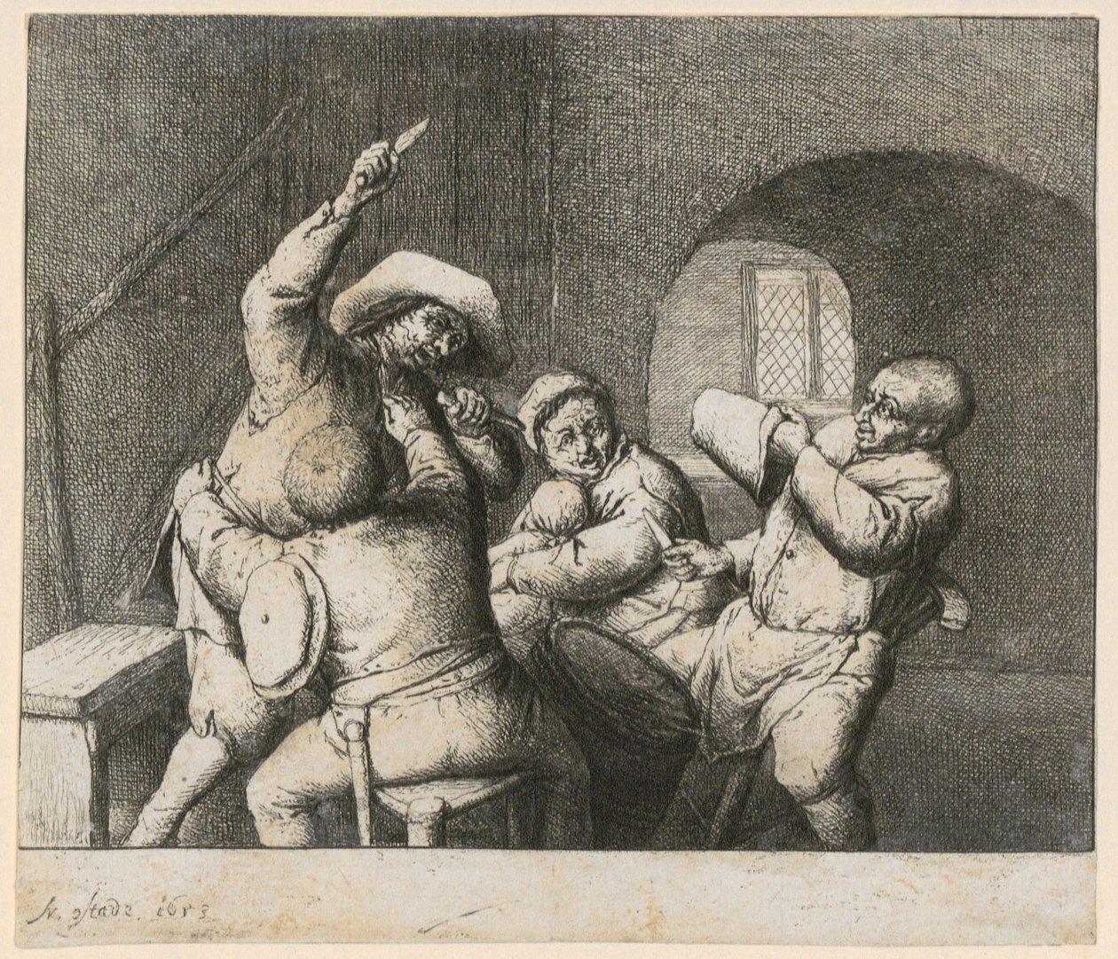 Knivkamp af Adriaen van Ostade