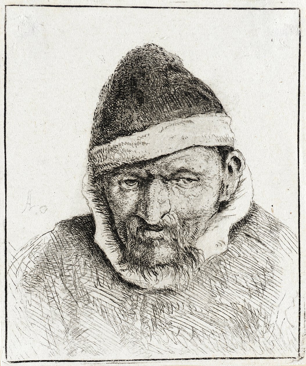 Bonde med en spids pelshue af Adriaen van Ostade