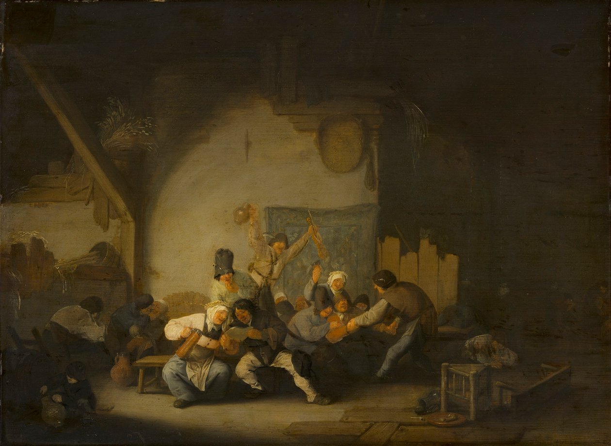 Bønder, der hygger sig af Adriaen van Ostade