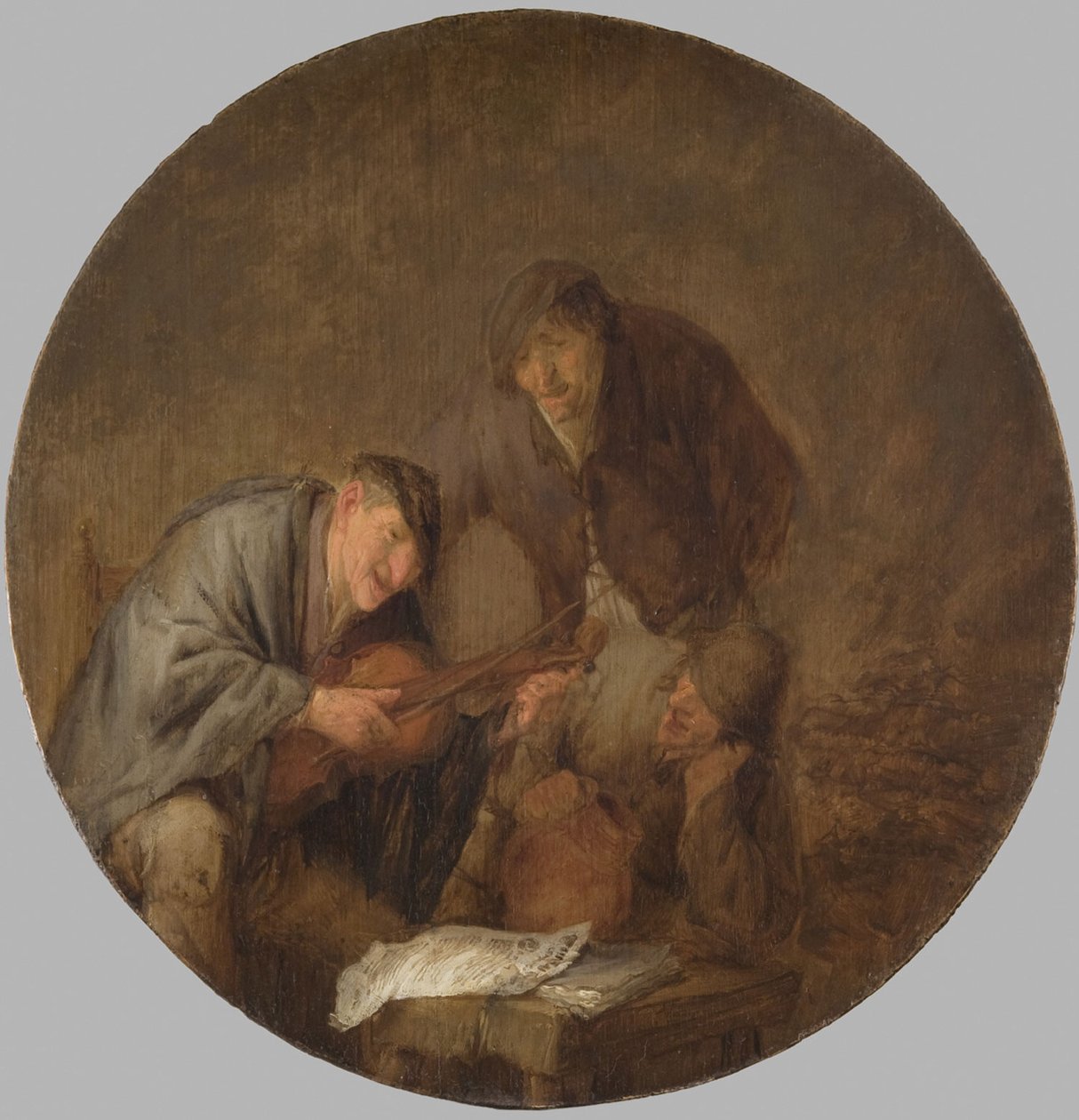 Bønder, der hygger sig af Adriaen van Ostade