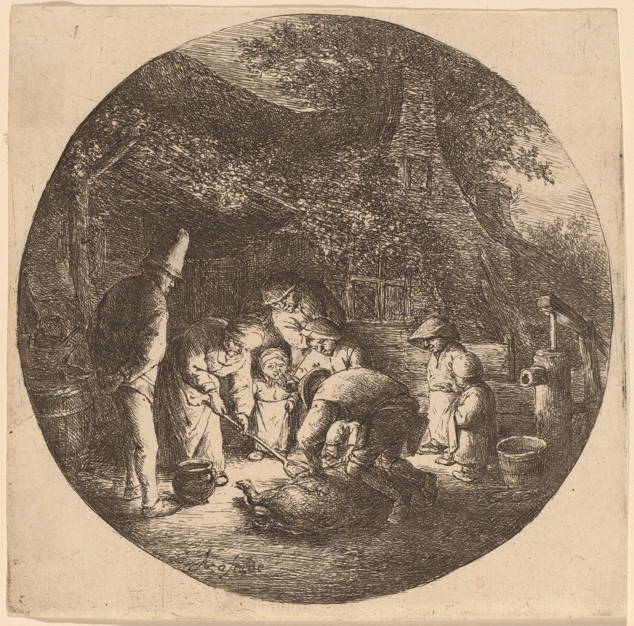 Svineslagtere af Adriaen van Ostade
