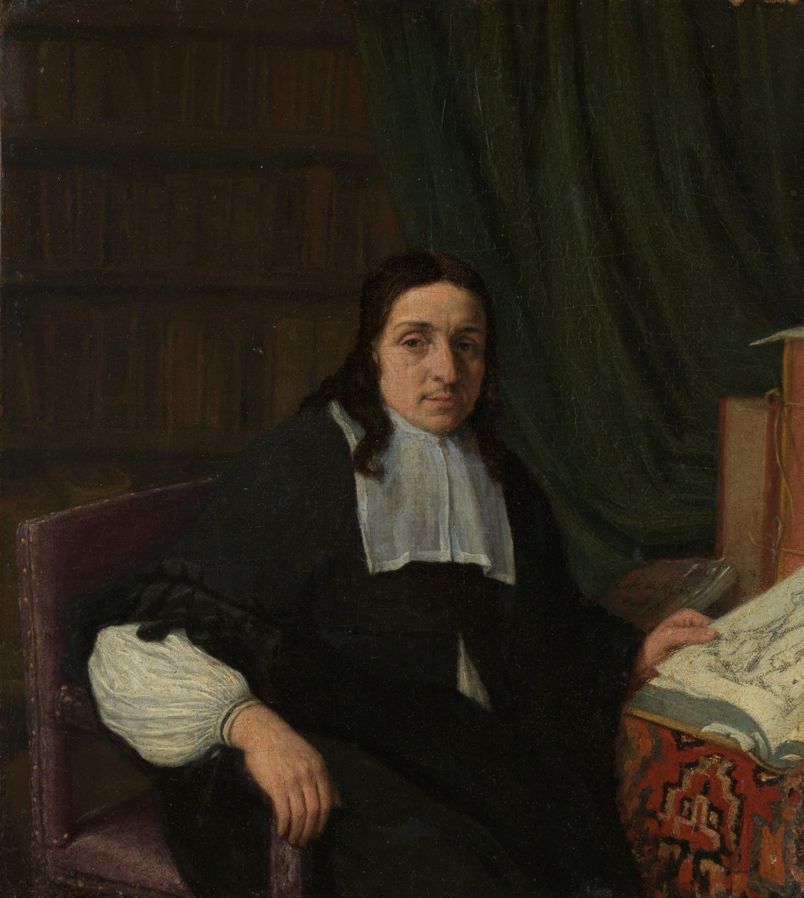 Portræt af en samler, muligvis Constantijn Sennepart (1625-1703) af Adriaen van Ostade