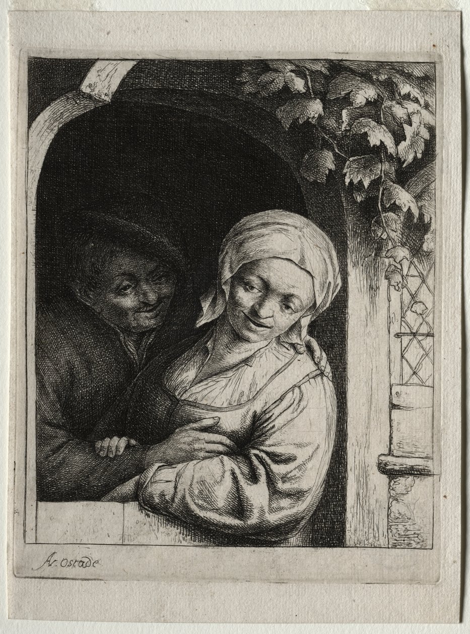 Landlig ømhed (landsbyromantik) af Adriaen van Ostade