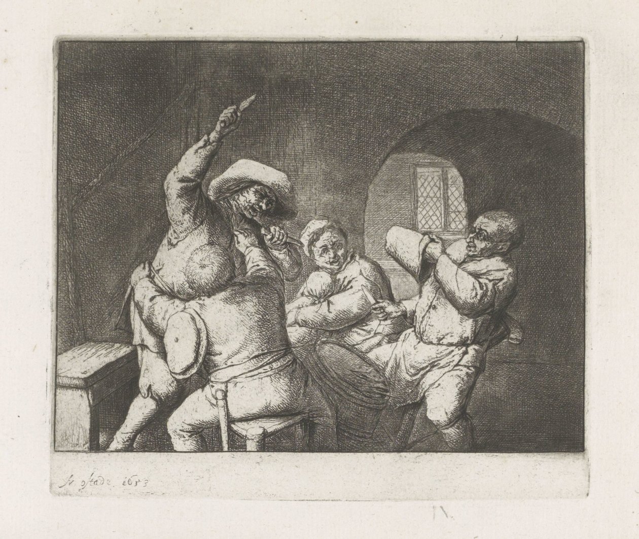 Argumenterende kortspillere af Adriaen van Ostade