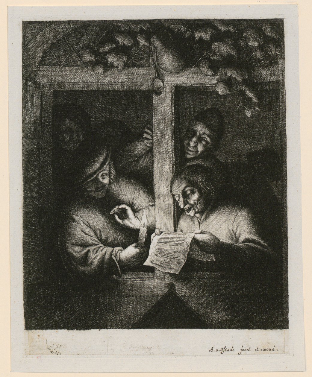 Sanger ved vinduet af Adriaen van Ostade