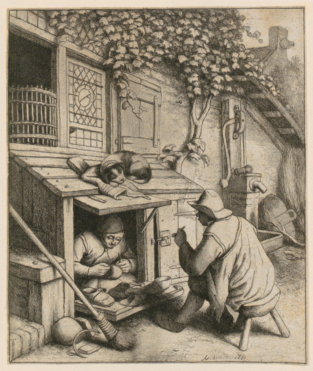 Skomager af Adriaen van Ostade