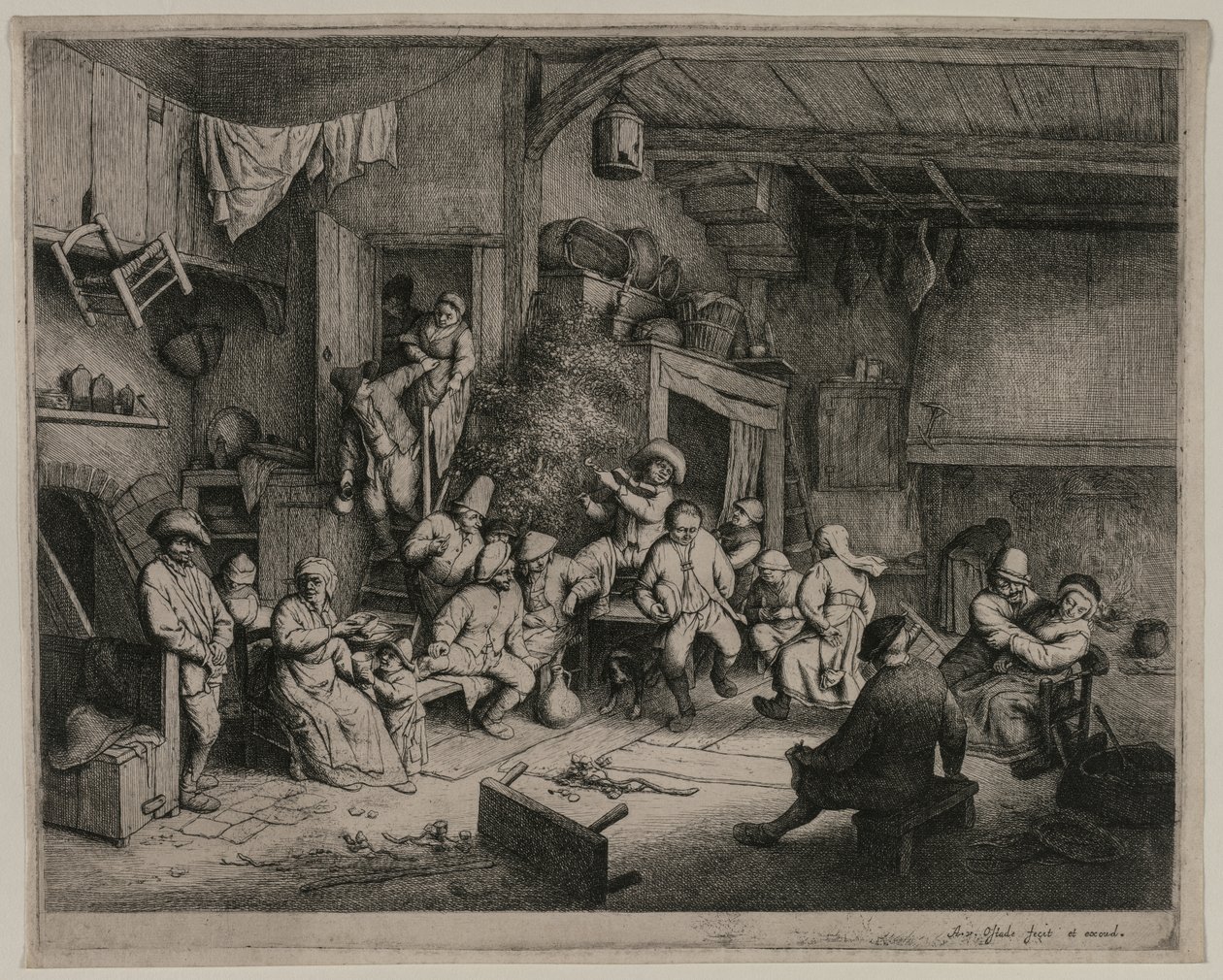 Dansen i kroen af Adriaen van Ostade