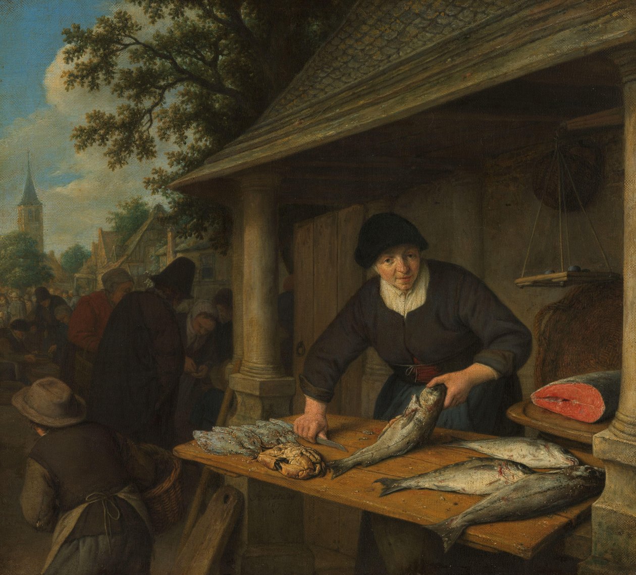 Fiskekonen af Adriaen van Ostade