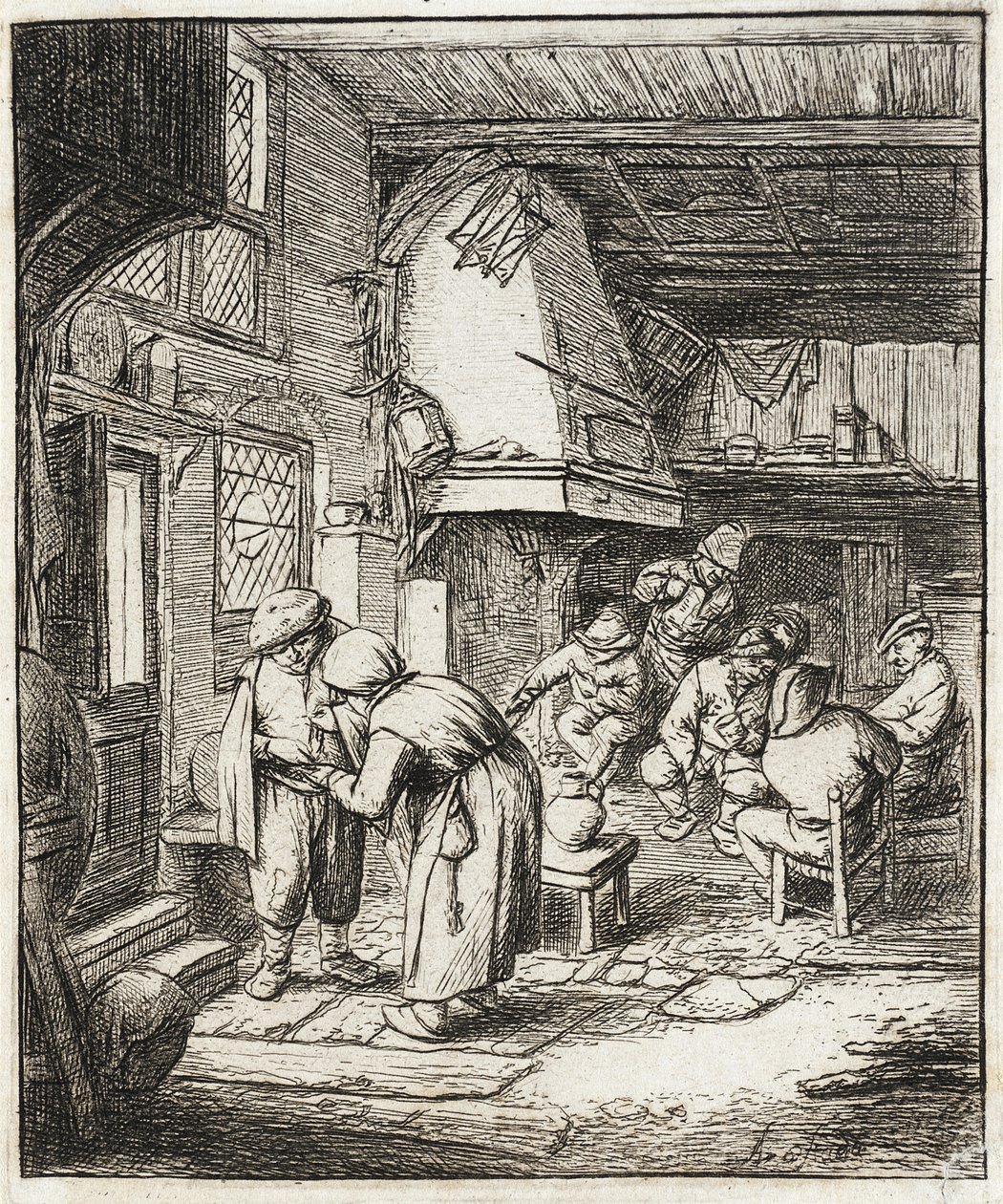 Bonden, der betaler sin gæld af Adriaen van Ostade