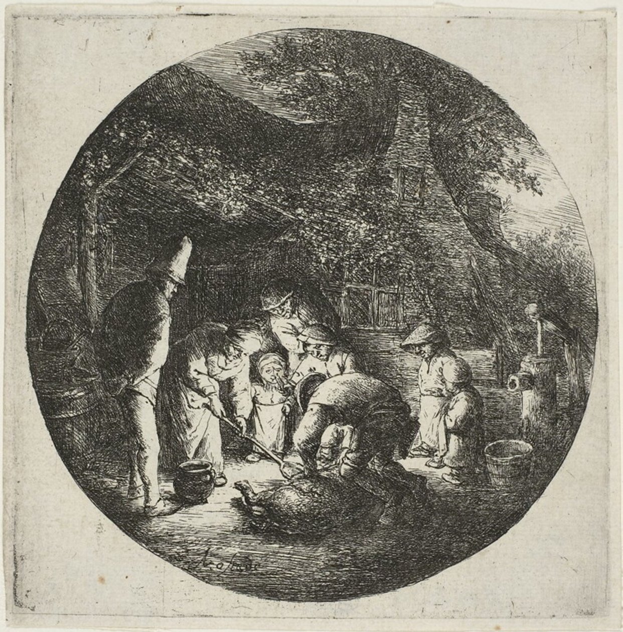 Svinedræberne af Adriaen van Ostade