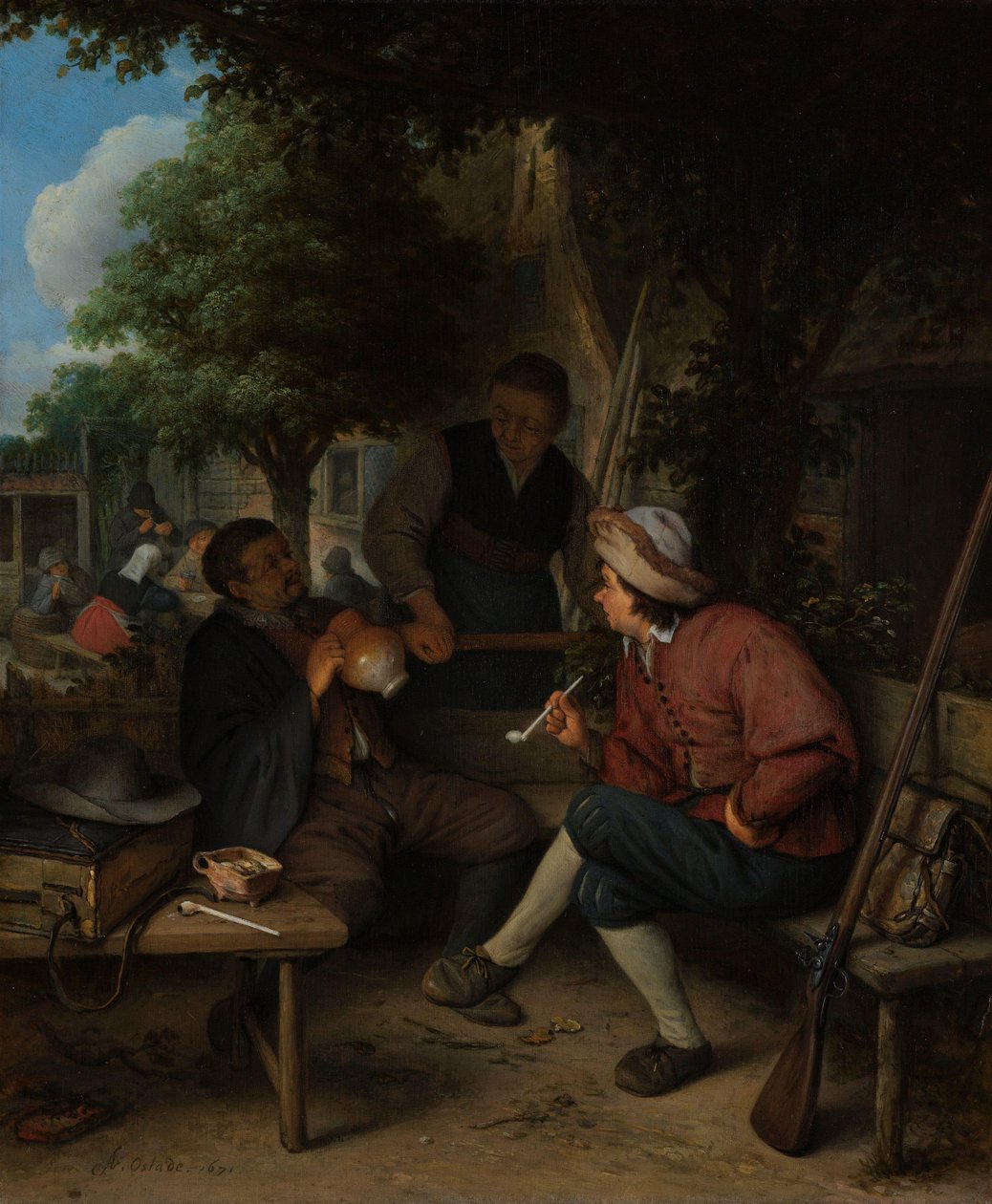 Rejsende i hvile af Adriaen van Ostade