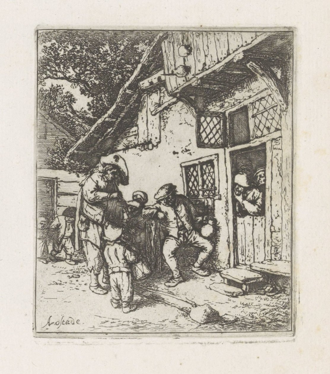 To musikere til ét hus af Adriaen van Ostade