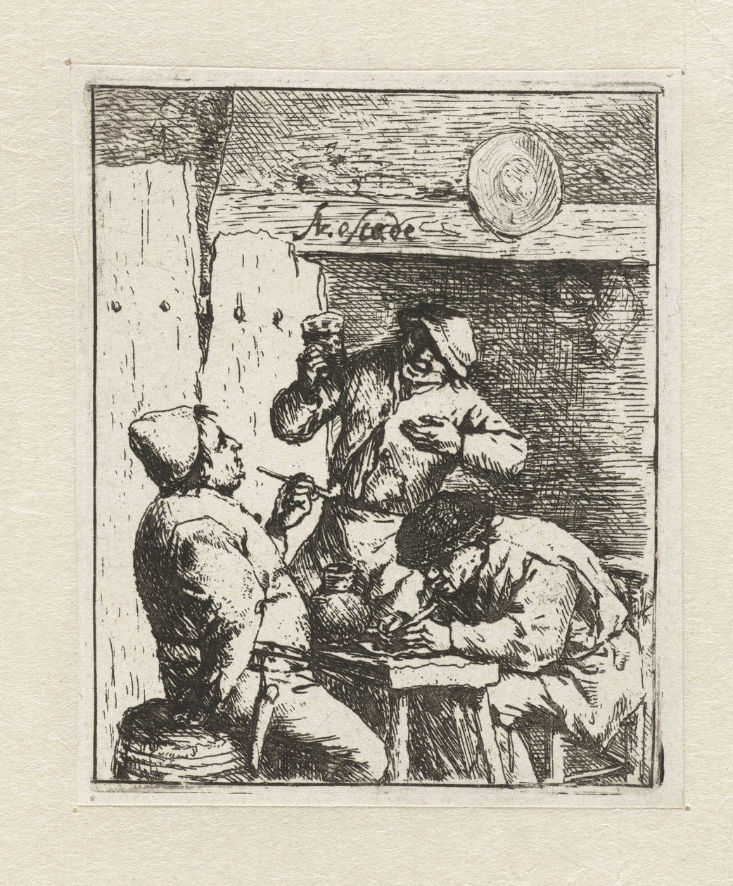 To rygere og drikker i kroen rygerne af Adriaen van Ostade