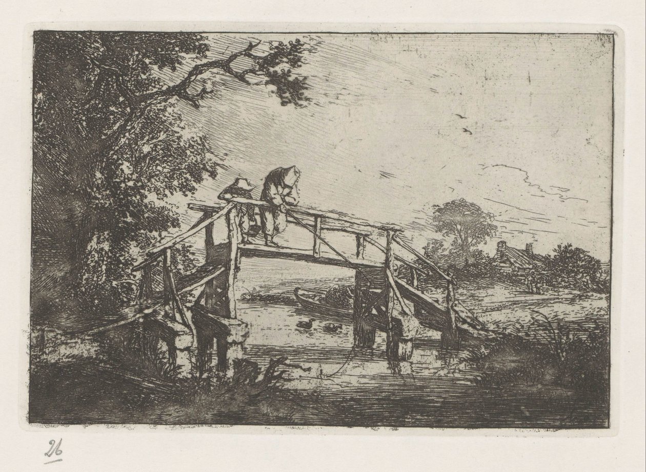 To fiskere på en bro af Adriaen van Ostade