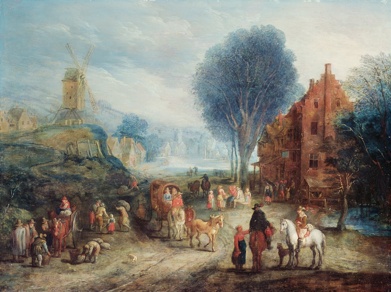 Country Scene af Adriaen van Stalbemt