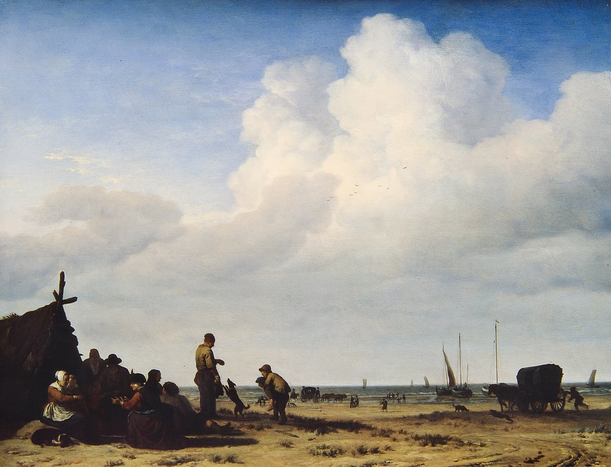Strandudsigt af Adriaen van de Velde