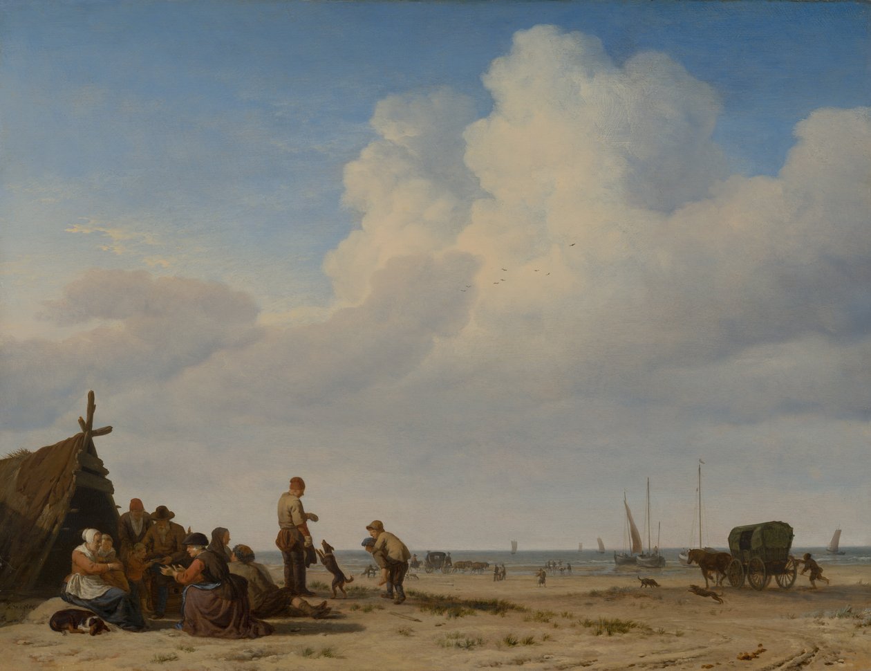 Strandudsigt, 1663-1665 af Adriaen van de Velde