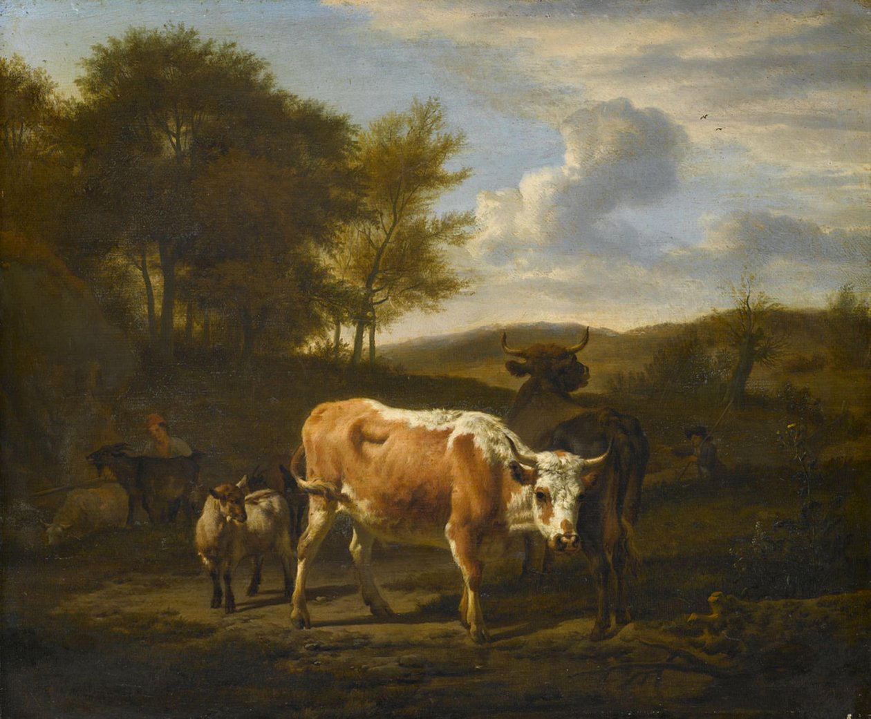 Bjerglandskab med kvæg af Adriaen van de Velde