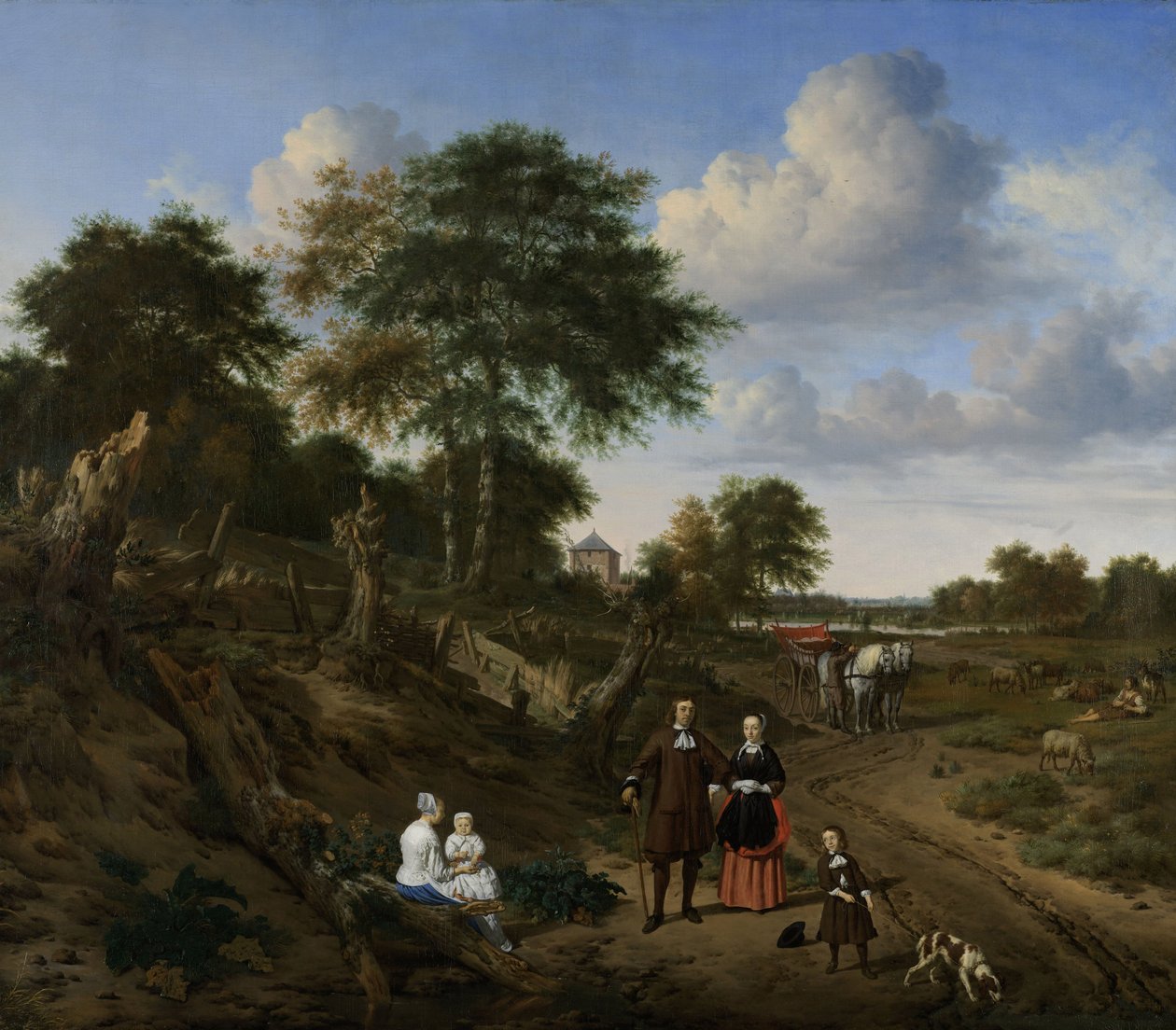 Par i et landskab, 1667 af Adriaen van de Velde