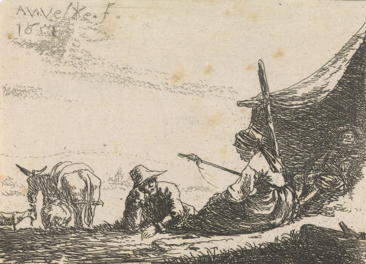 Figurer ved et telt, 1653 af Adriaen van de Velde