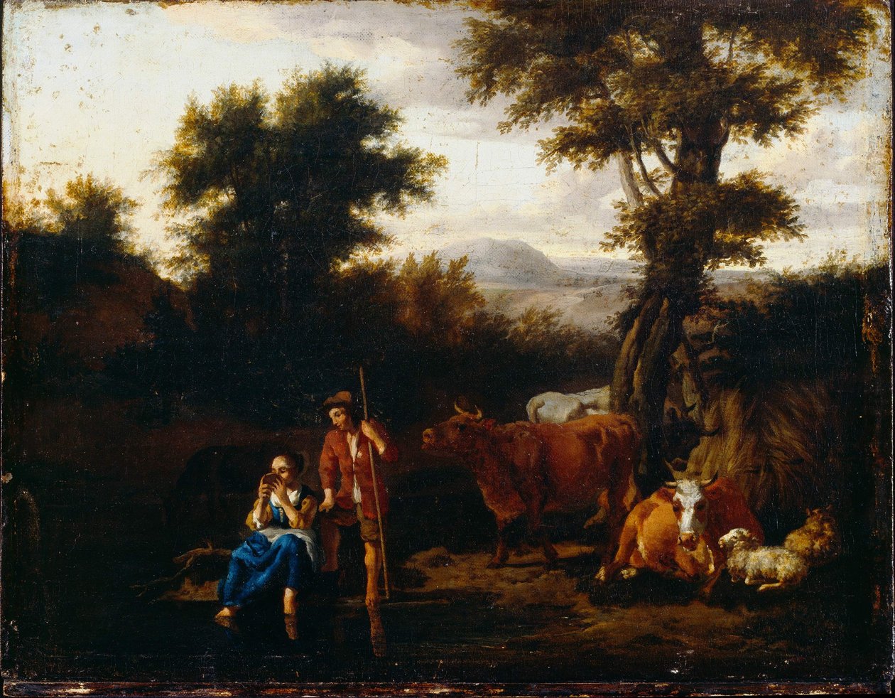 Bønder og kvæg af Adriaen van de Velde