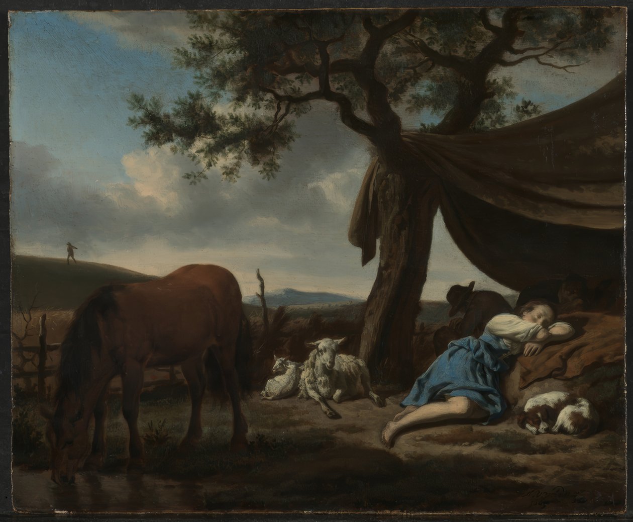 Sovende hyrder af Adriaen van de Velde