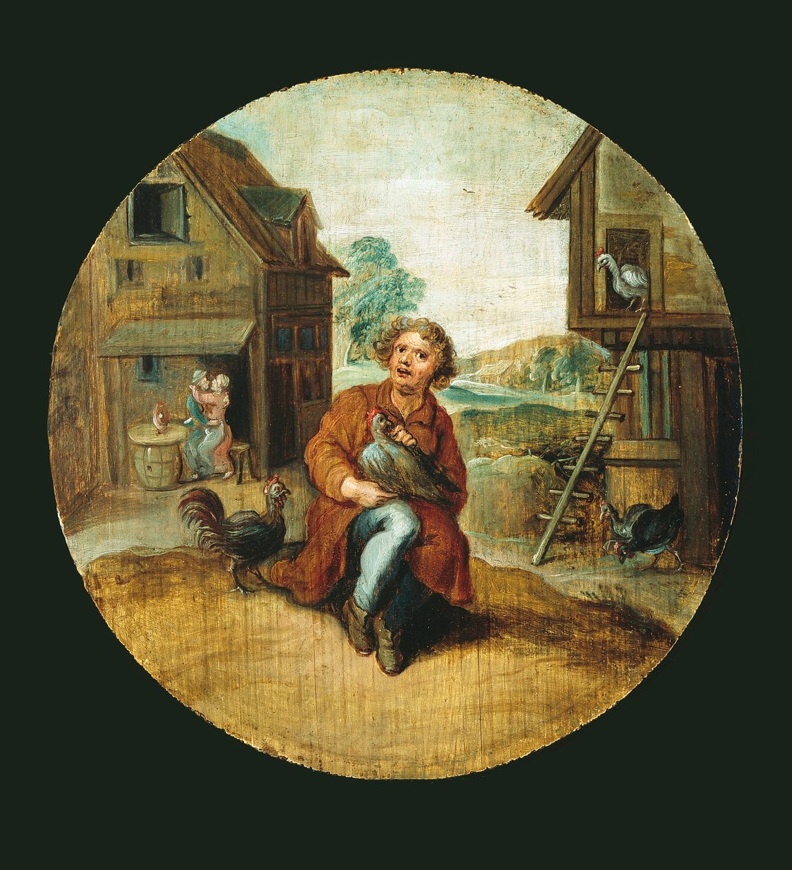 På gårdspladsen af Adriaen van de Venne