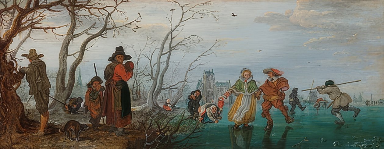 Vinter (fornøjelse på isen). 1625 af Adriaen van de Venne