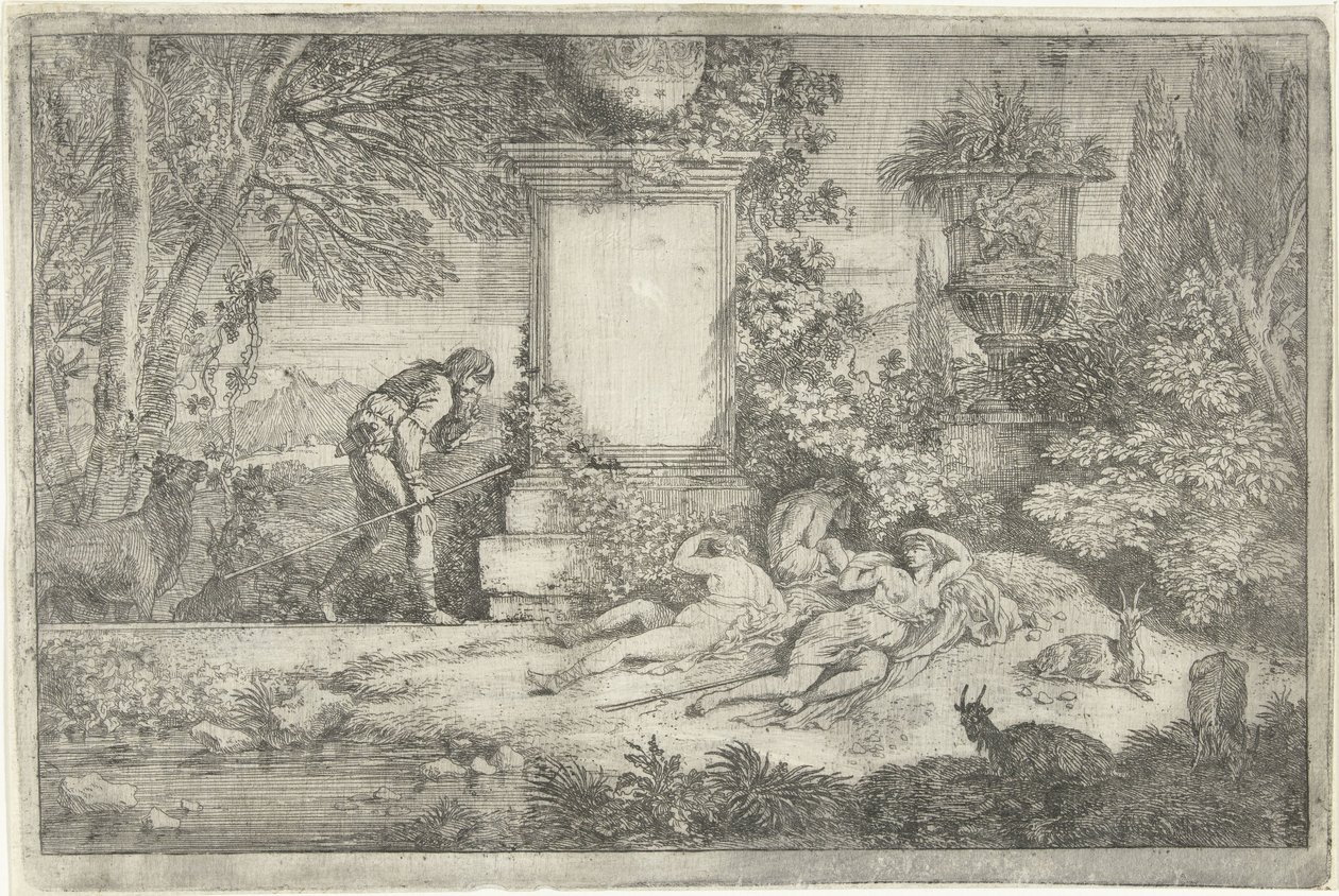 Sovende hyrdeinder Landskaber, serie 1 (serietitel) af Adriaen van der Kabel