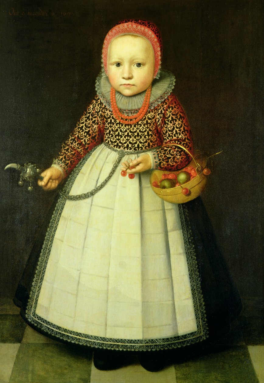 Portræt af en ung pige af Adriaen van der Linde