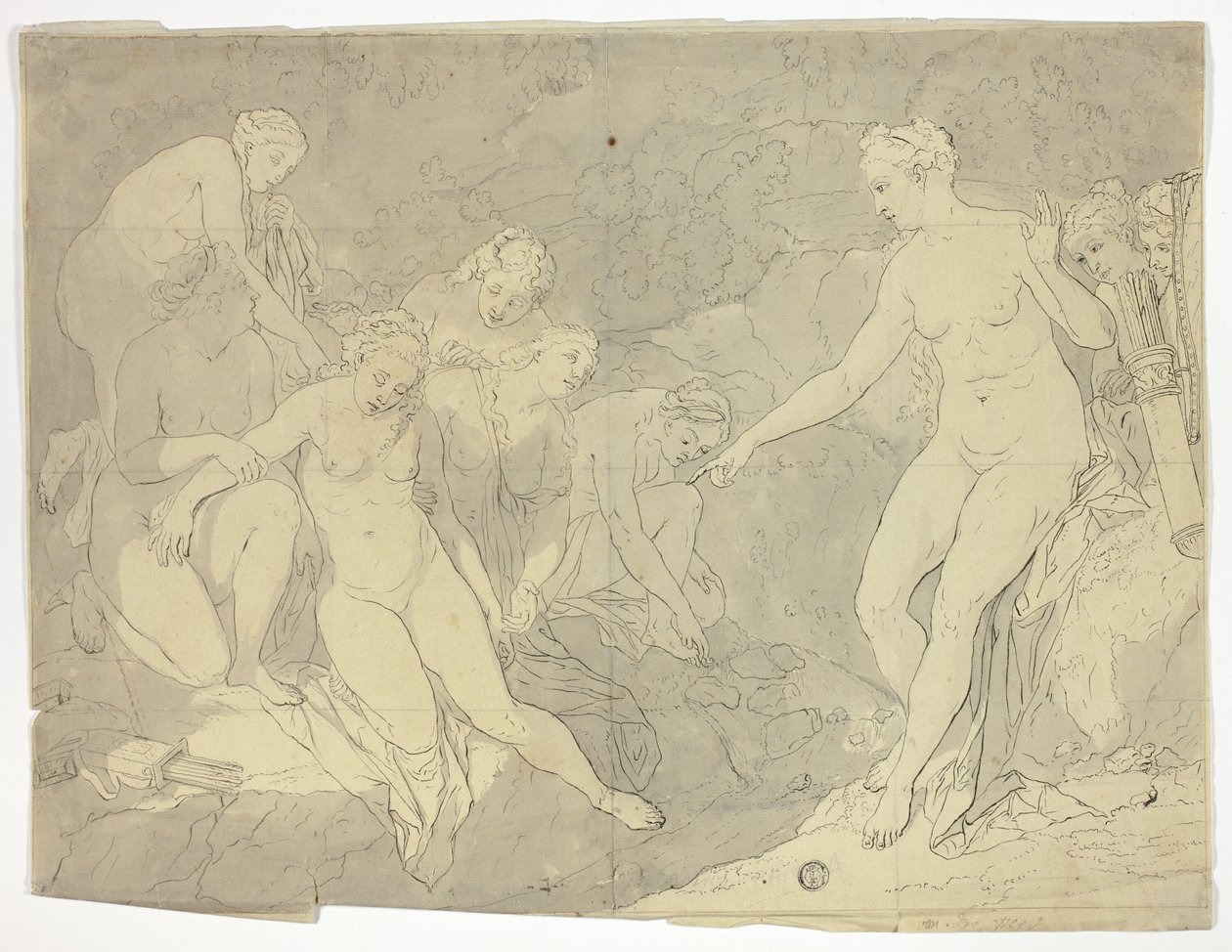 Diana og Callisto af Adriaen van der Werff