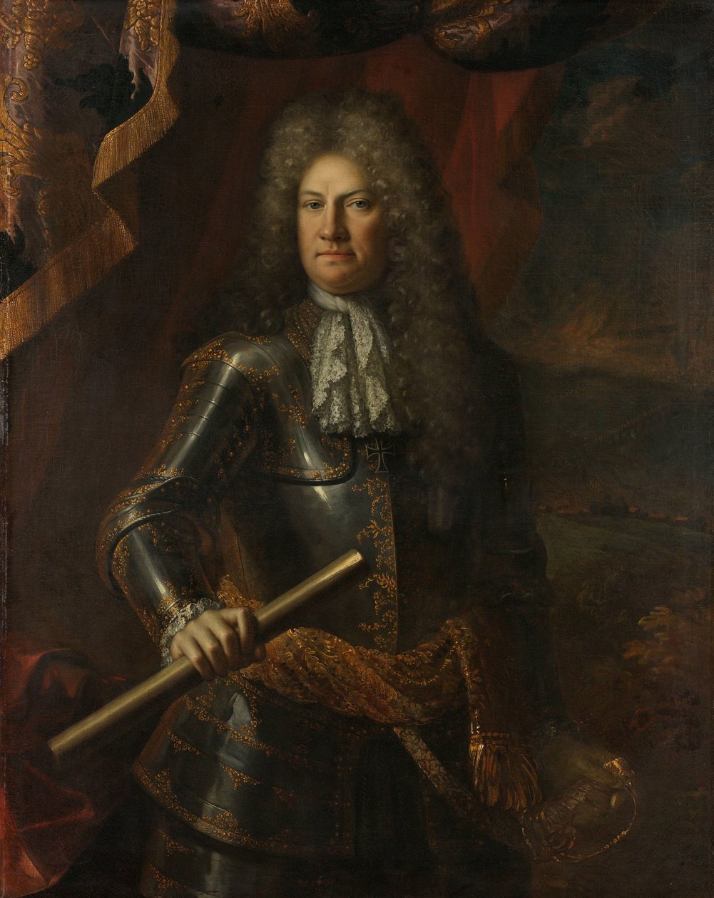 Portræt af generalløjtnant Godard van Reede, Lord of Amerongen af Adriaen van der Werff