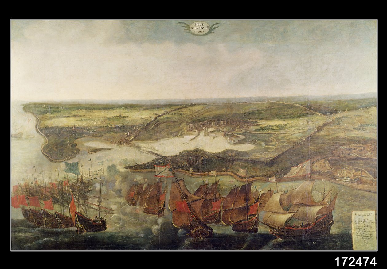 Belejringen af La Rochelle i 1628 af Adriaen van der Cabel
