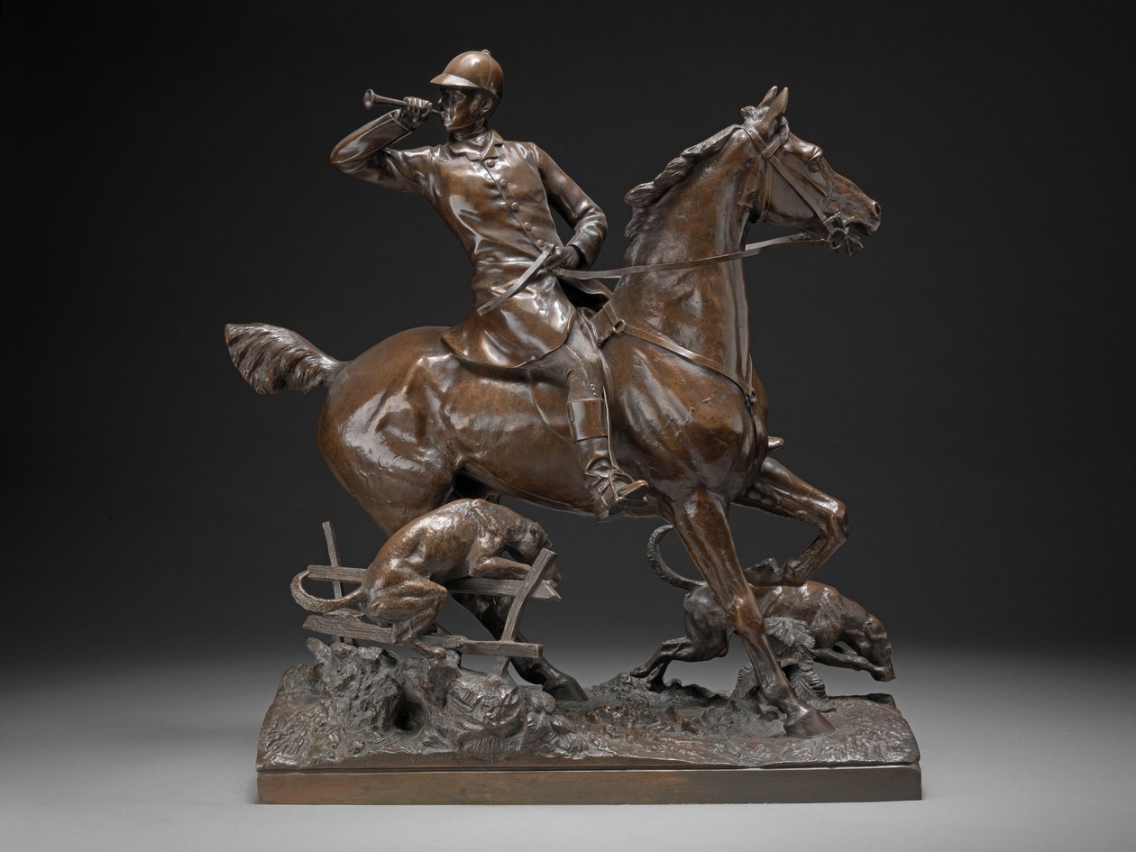 Gone Away - A Hunting Group, ca. 1887 (bronze) af Adrian Jones
