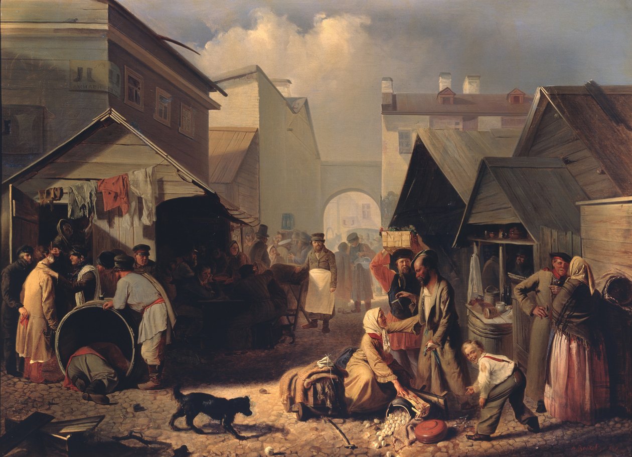Forfriskningsbod i St. Petersborg, 1858 af Adrian Markovich Volkov