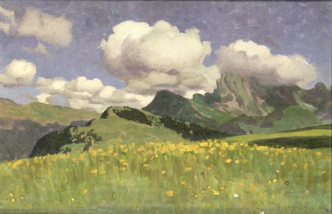 A Field of Marigolds, Lower Alps, 1902 af Adrian Scott Stokes