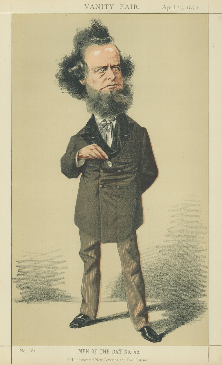 William Hepworth Dixon (farvelitografi) af Adriano Cecioni