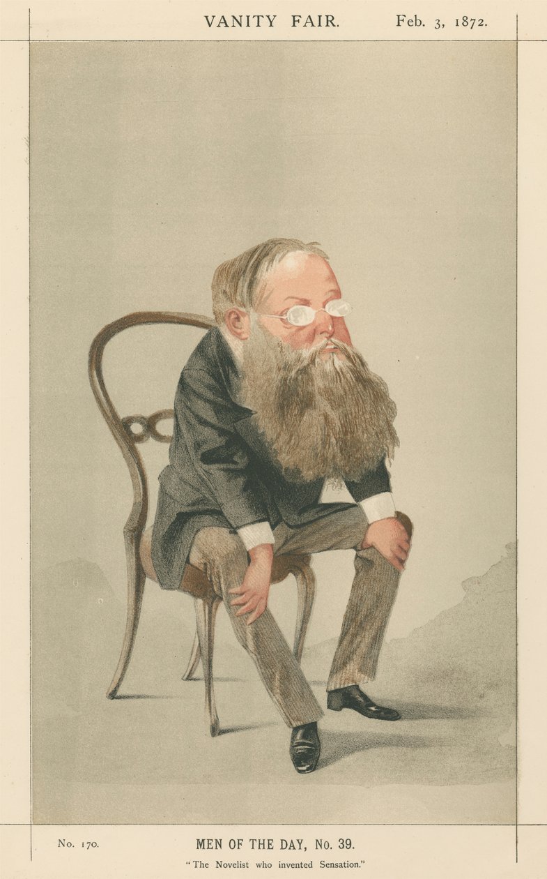 Forfatteren der opfandt sensationen, Wilkie Collins (Vanity Fair-serien) af Adriano Cecioni