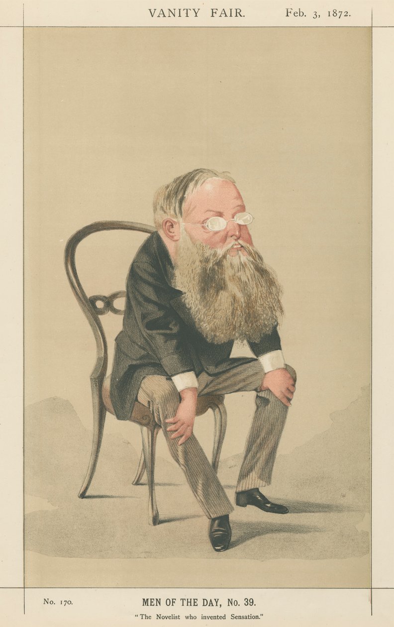 Romanforfatteren, der opfandt Sensation, Wilkie Collins (Vanity Fair-serien) af Adriano Cecioni