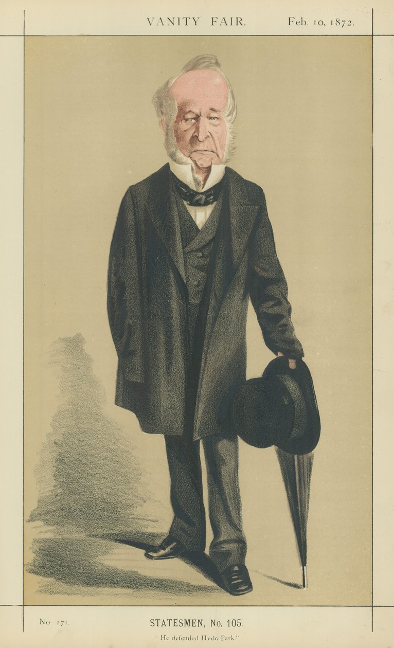 The Right Honourable Spencer Horatio Walpole (farvelitografi) af Adriano Cecioni
