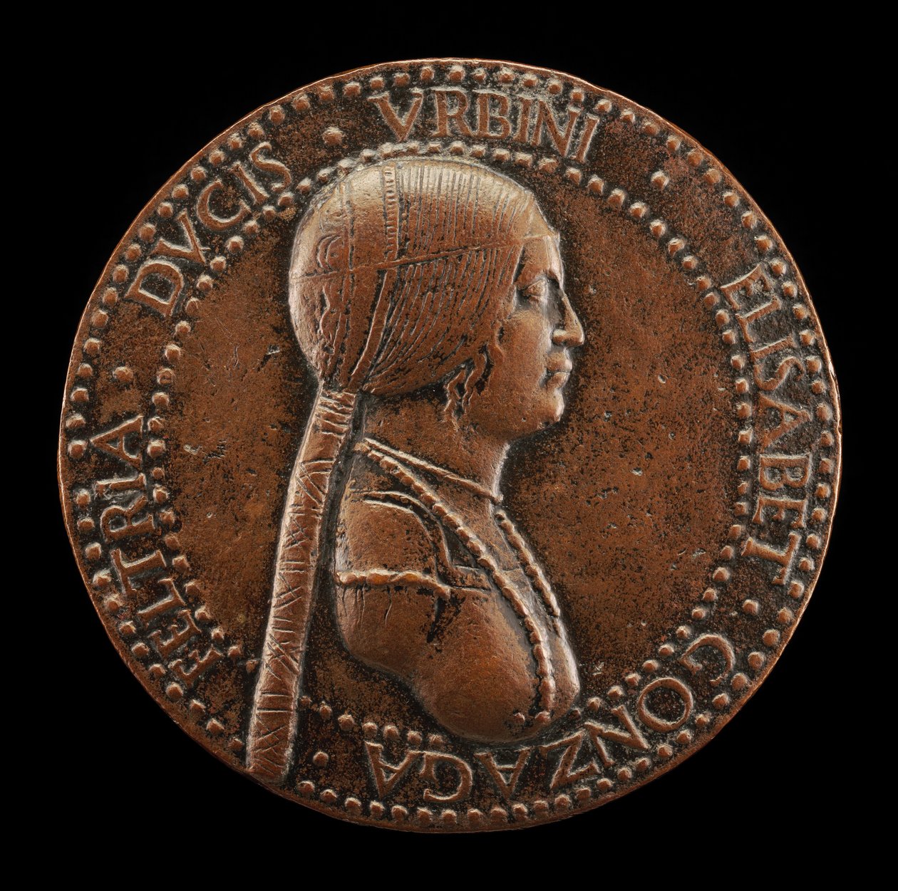 Elisabetta Gonzaga, død 1526, hertuginde af Urbino, hustru til Guidobaldo I 1489..., sandsynligvis efter 1502. af Adriano Fiorentino