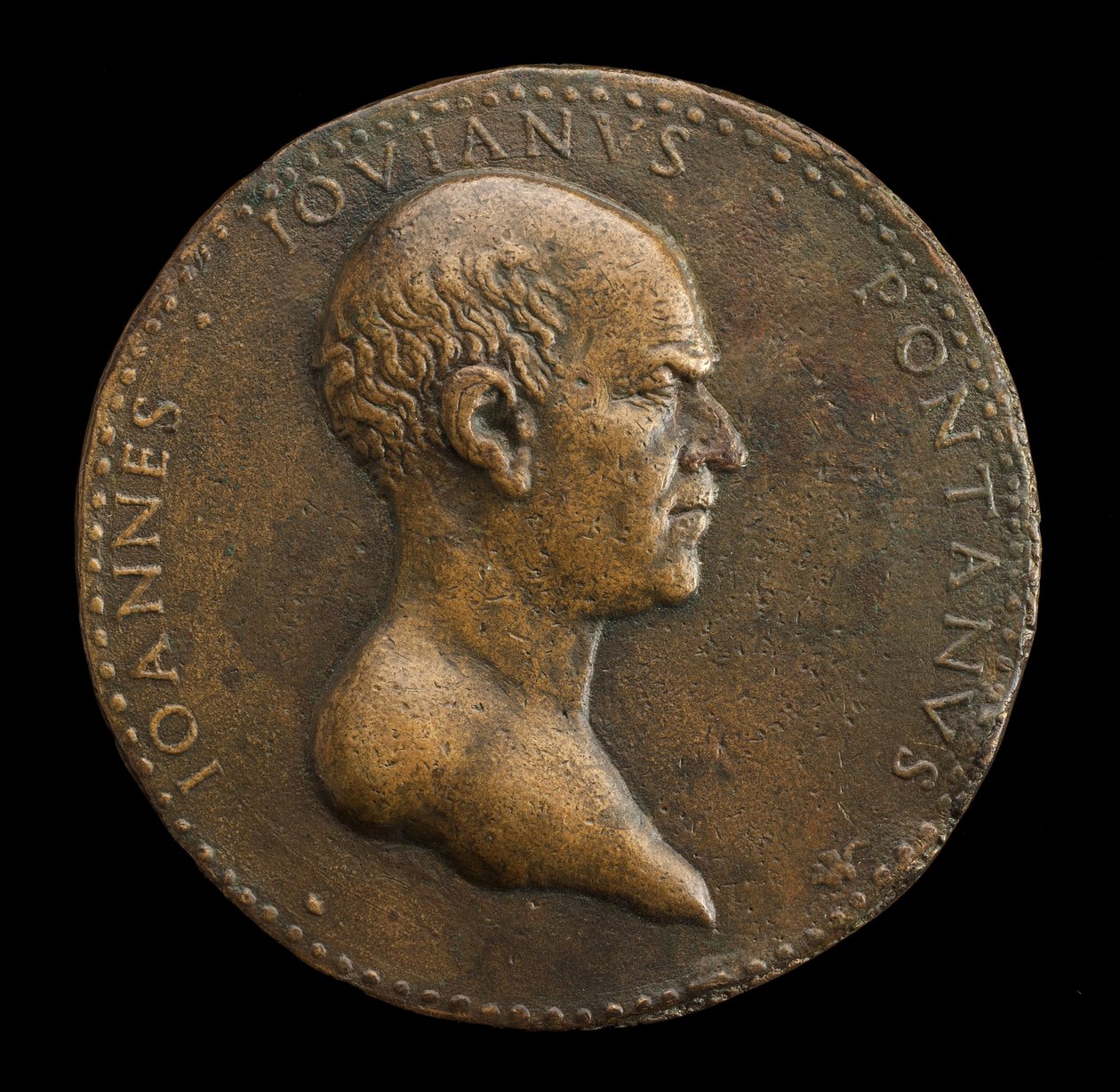 Giovanni Gioviano Pontano, 1426-1503, digter [forside], 1488 eller senere. af Adriano Fiorentino