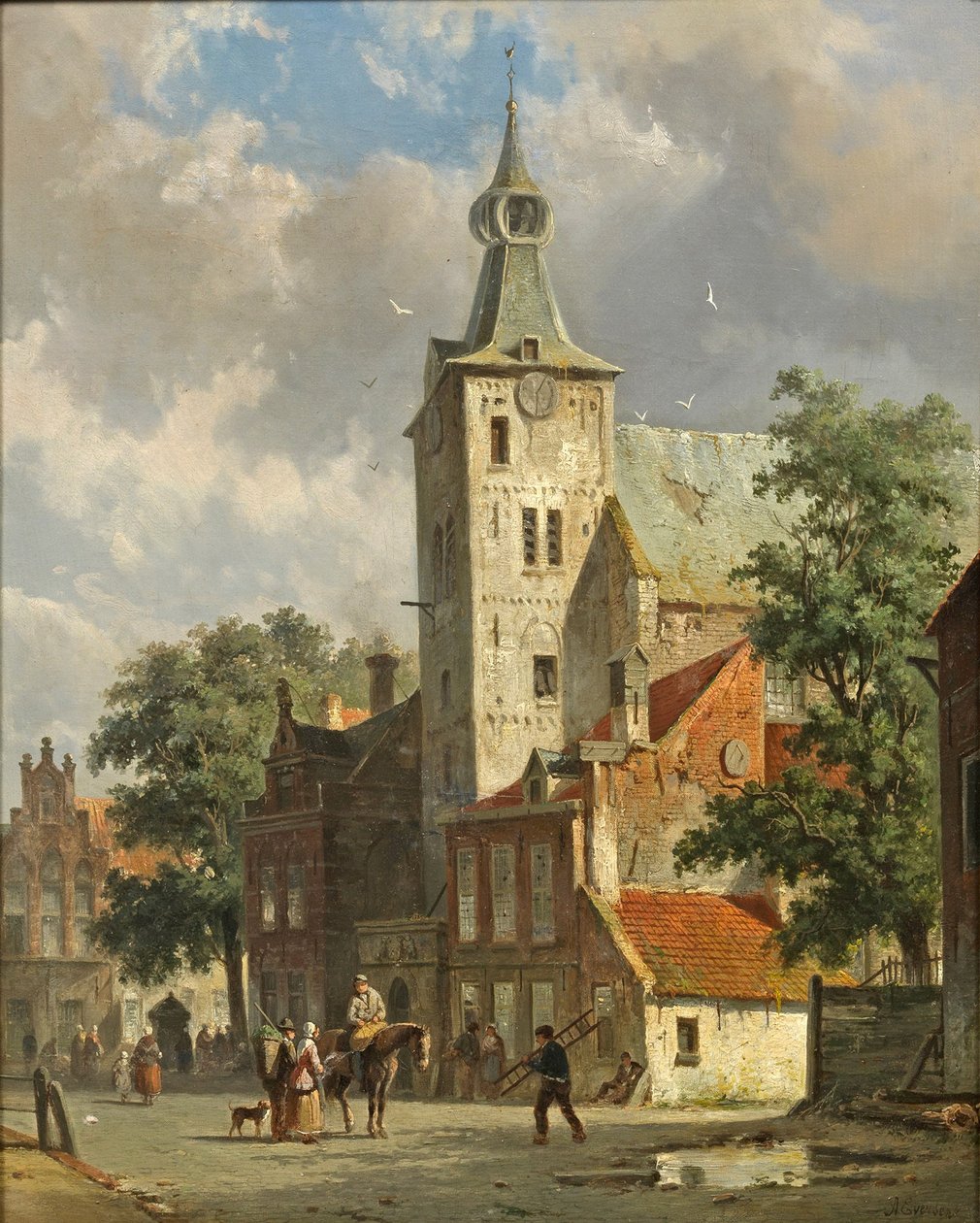 Adrianus Eversen - hollandsk byudsigt af Adrianus Eversen